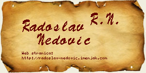 Radoslav Nedović vizit kartica